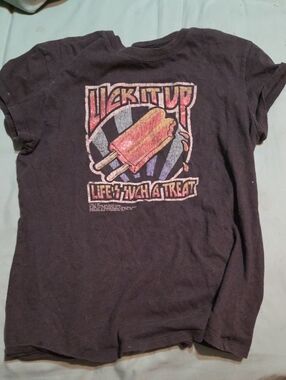 Black Graphic Tee LICK IT UP - Life's Such a Treat